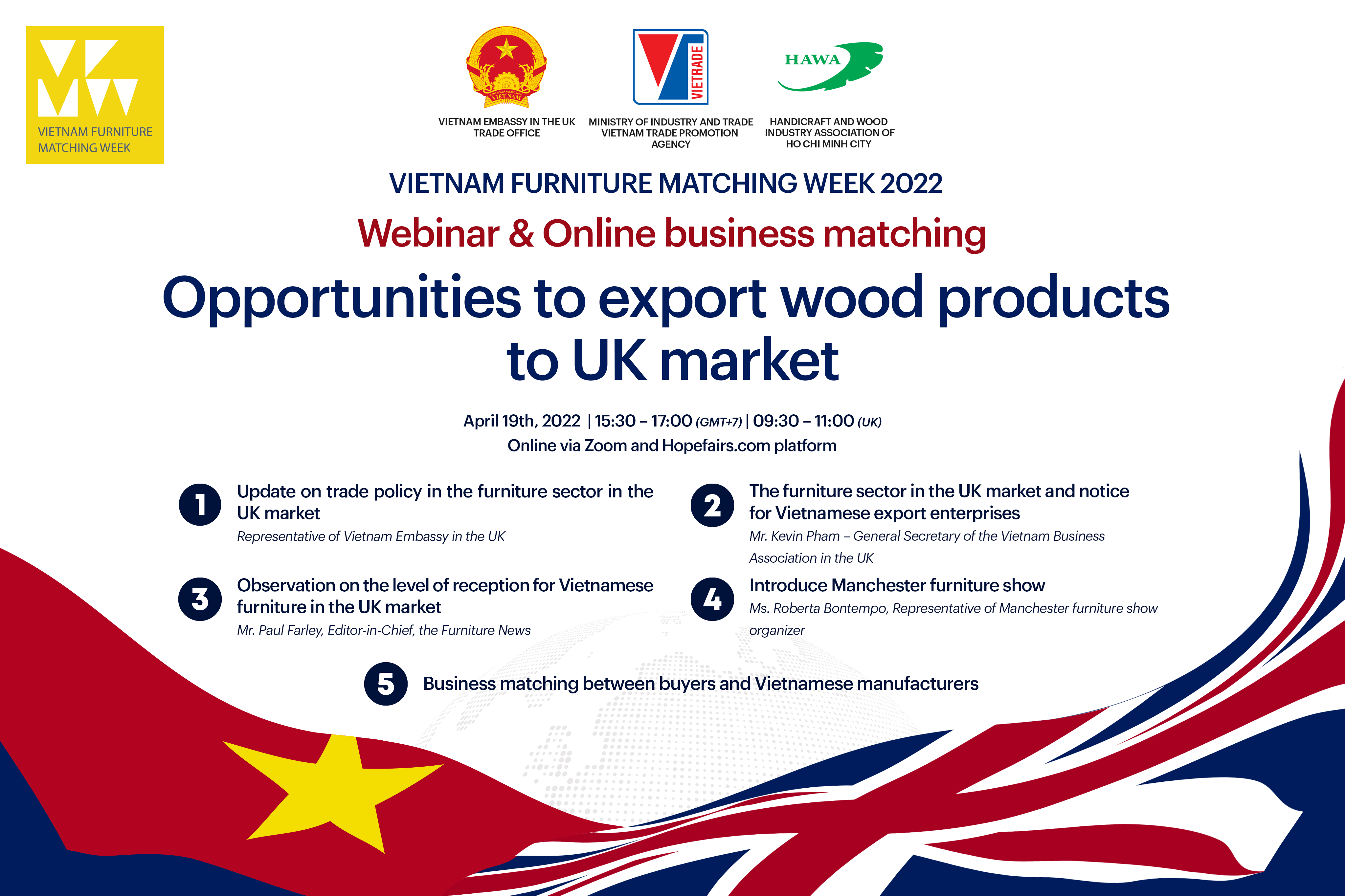 Webinar & Online business matching: Opportunities to export wood products to UK market